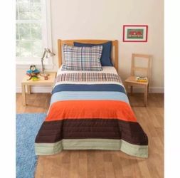 Mainstay Kids Rugby Stripe quilt, FULL