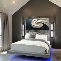 Elegant Floating Platform Bed
