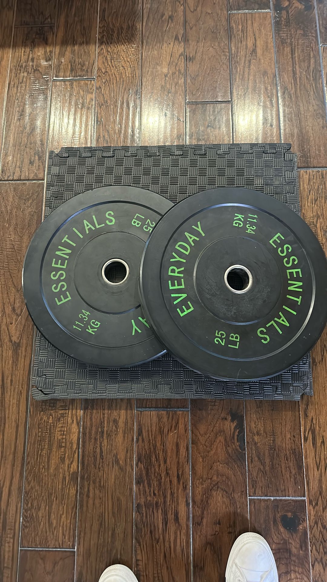 Olympic Bumper Weight Plates - Pair 25 lbs