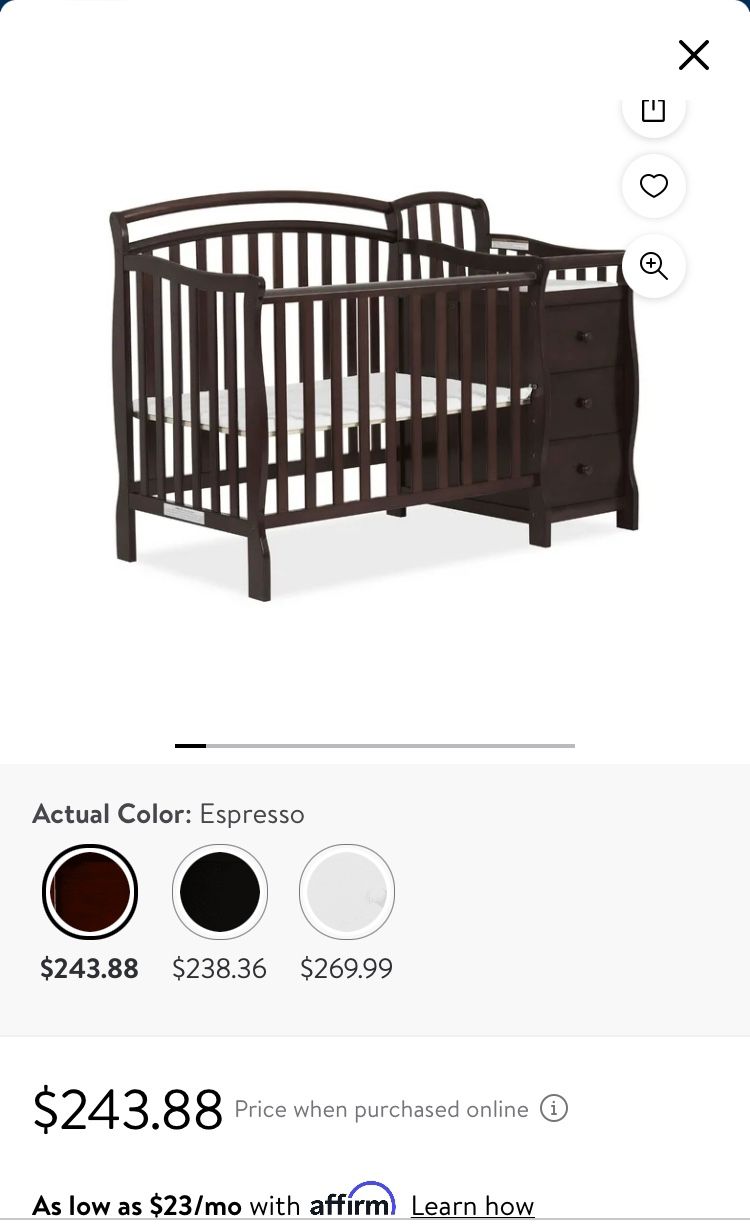 Brown Baby Crib