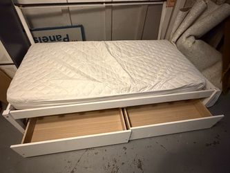 Twin bed with storage