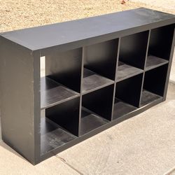 IKEA Black 8 Shelf Storage Cubby (LxWxH: 59” x 16” x 31”)