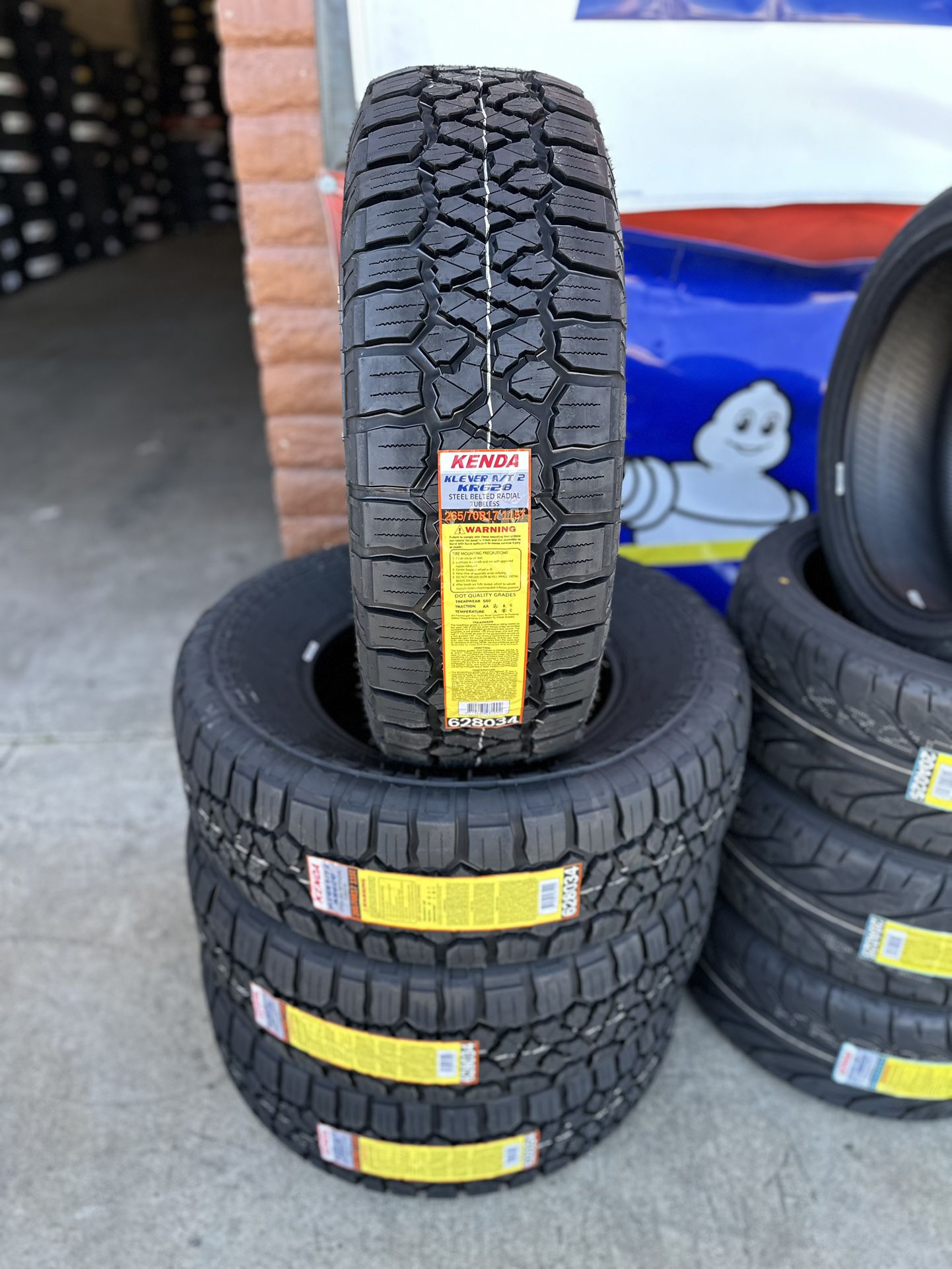 New Set Of (4) 265/70R17 Kenda Klever AT2 All Terrain Tires For Sale