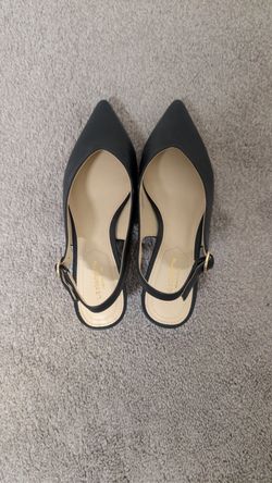 Liz Claiborne black slingback kitten heels, size 8