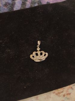 Sterling Silver 925 cubic zirconia Crown pendant