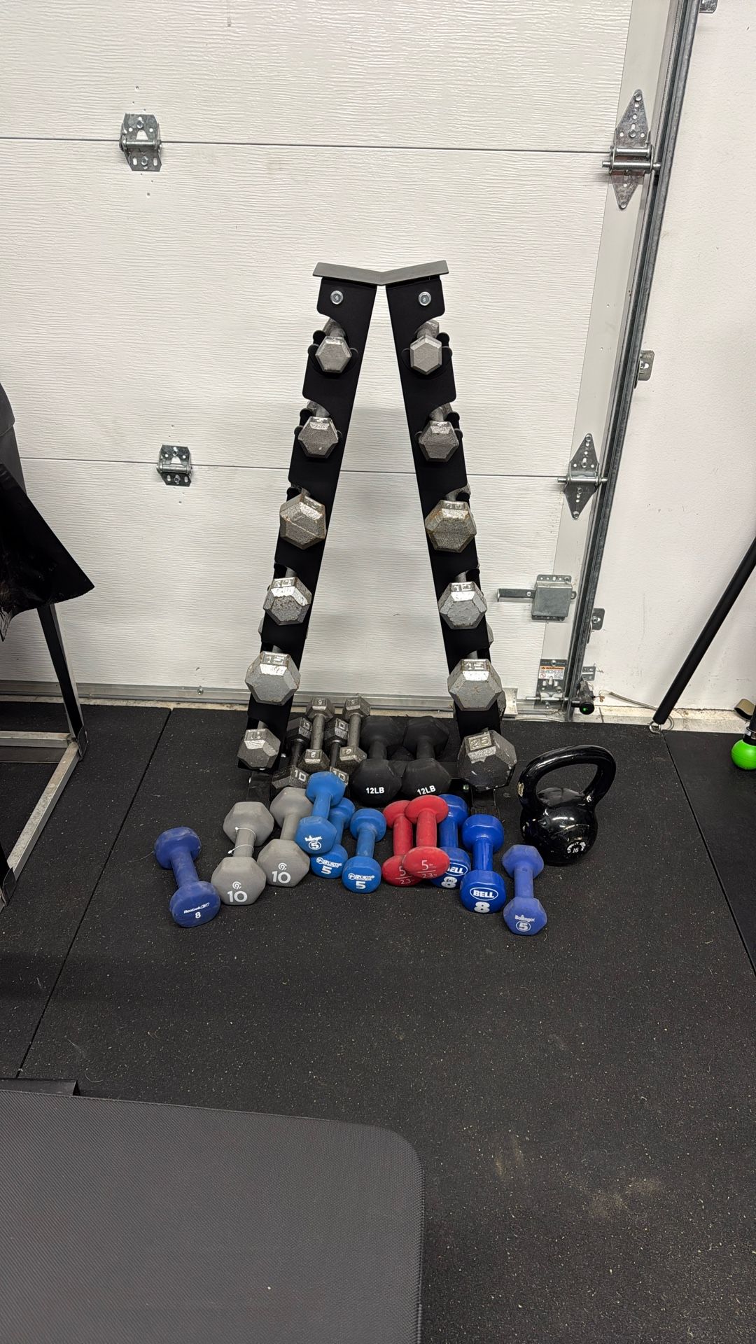 Dumbbells , Kettlebell And Rack