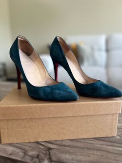 Louboutin Pigalle Blue Suede Heels - Soze 39.5