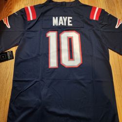 NFL New England Patriots New England Patriots Rugby uniform No.10 Drake Maye jersey