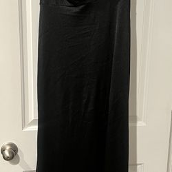 Black Maxi Mermaid Dress W/Built In Shapewear XL