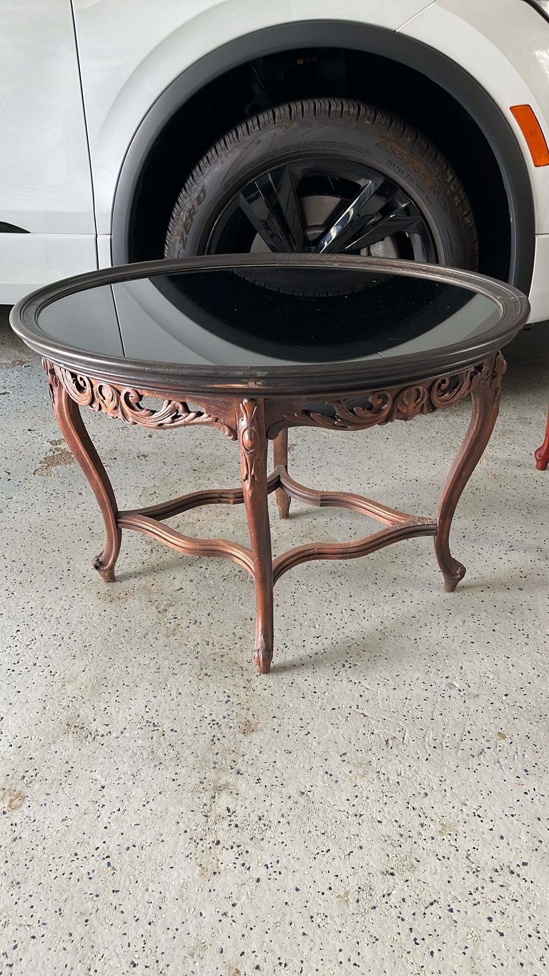 Small Cocktail Table W/glass Top.