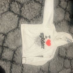 Grey, I ❤️ Sp5der hoodie  100% real do not sell fakes 