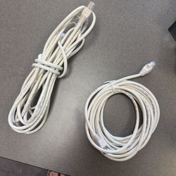 White Cat5 Ethernet Cable