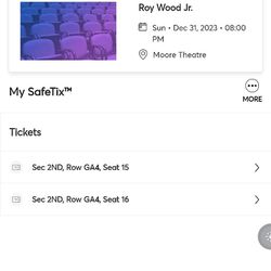 Roy Wood Jr   2 Tix @ Moore Theater Dec. 31st**  See Pic For Seats**