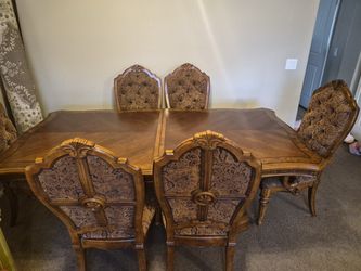 Elegant Traditional Dining Room Set – Table, 6 Chairs & China Cabinet