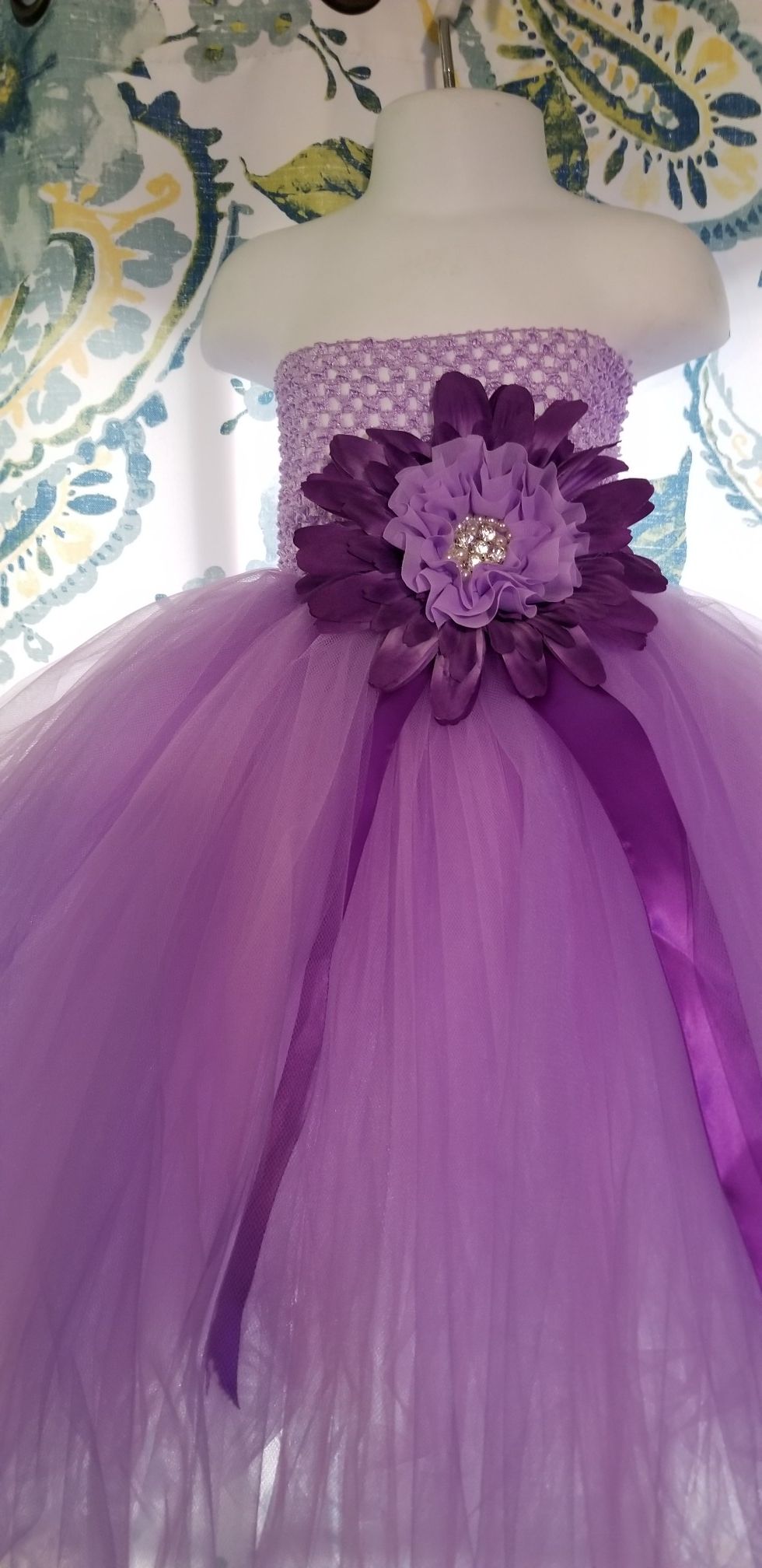 Flower girl purple tutu dress size 1-2T