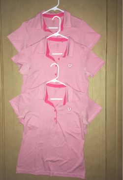3 polo short sleeve shirts size M