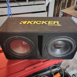 2 12in Subwoofers In Ported Box / 1600watt Taramp Monoblock Amplifier 