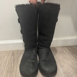 Black UGG Bailey Button Triplet Boots