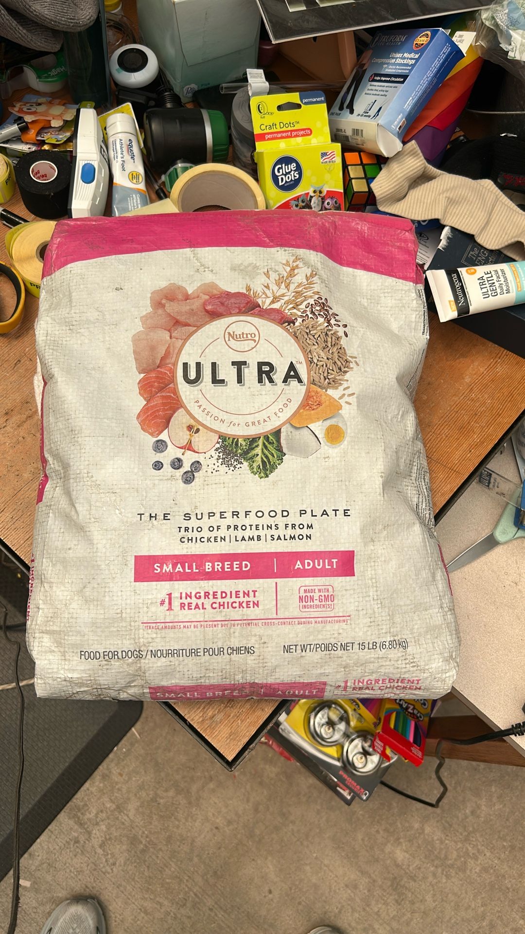 Nutro Ultra Adult Small Breed Dry Dog Food, Chicken, Lamb and Salmon Protein Trio, 15 LB BAG