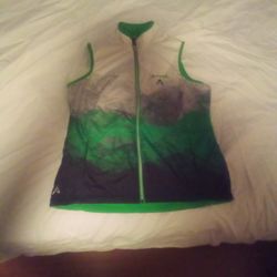 Antigua Ladies Zippered Vest White Gray Green Black 4 Pockets Lined