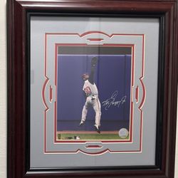 Ken Griffey Jr Signed Auto 8x10 Reds Photo Framed 18x20 w/ COA – Local Pickup Only