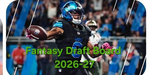 X-Large Fantasy Football Draft Board 2026-27 Season, NFL, Sports, Outdoor, Indoor,