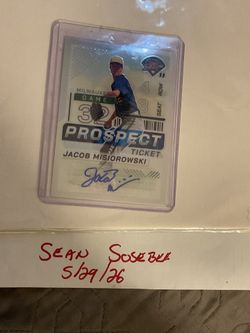 Jacob Misiorowski 2024 Panini Prospect Edition #156 Silver Holo Ticket Auto