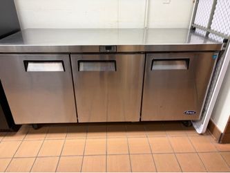 Atosa three door under counter refrigerator 72 inches wide