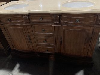 58” Double Bowl Bath Vanity - B3591