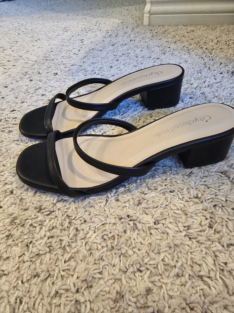 Black "Kitten" Heels