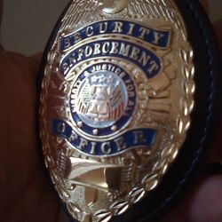 Security Guard Officer Metal Plate 
