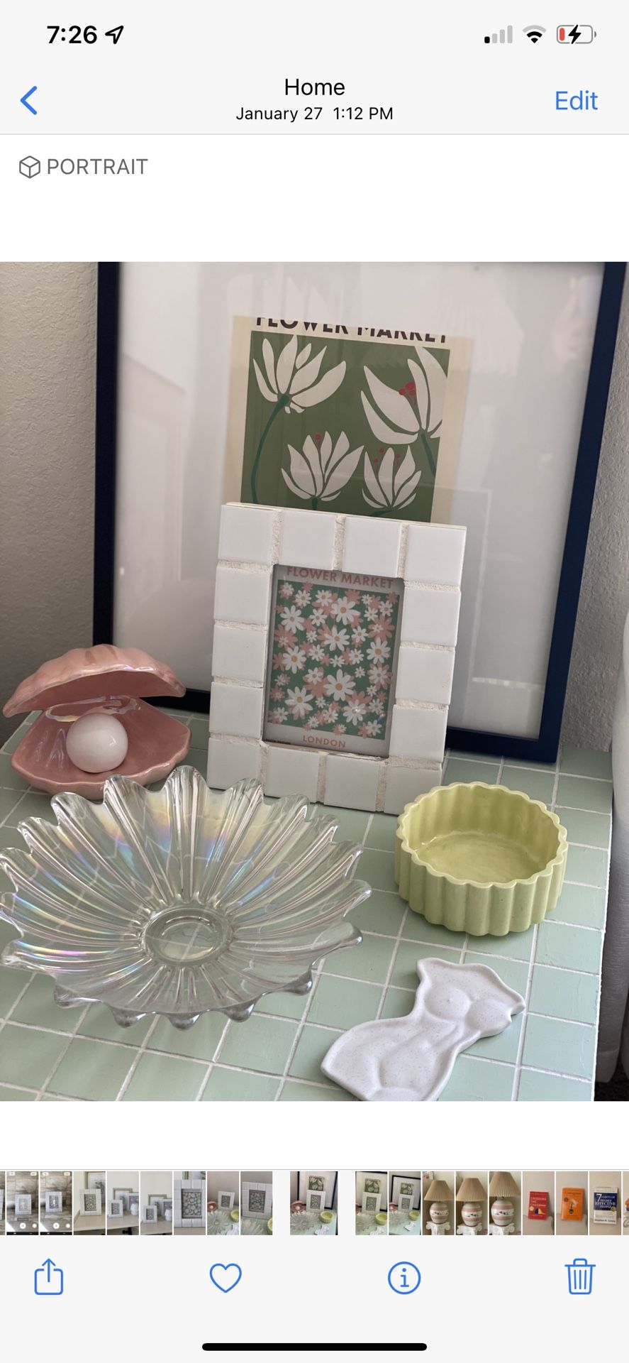 white tile frame & danish pastel print 🖼🌸