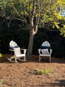 World Market White Adirondack Rocking Chairs