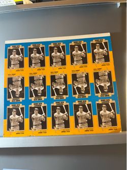 JIMMIE FOXX UNCUT SHEET OF CARDS