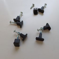 Eight Matte Black Cabinet Pulls