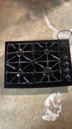 GE Profile gas range top