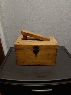 Vintage Wooden Shoe Shine Box