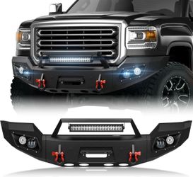 Heavy Duty Front Bumper For 2015-2019 GMC Sierra 2(contact info removed) HD | Yzona  SKU:  XBCB-0075