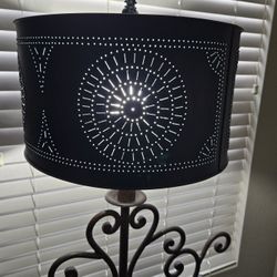Lamp Shade - Drum Shape - BEAUTIFUL & UNIQUE - PUNCHED TIN