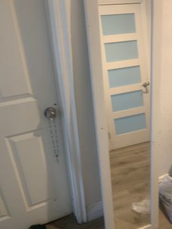 Long White Mirror $5