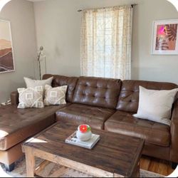 Chocolate Real Sectional Couch By Ashley Signature ⭐️ Brand New 👍 Financing Available 💥 Fastest Delivery 🚚 