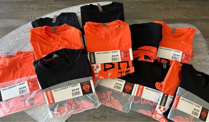 Lot of 12 Halloween T-Shirts- Brand New- SM- XL. $20 for the lot.