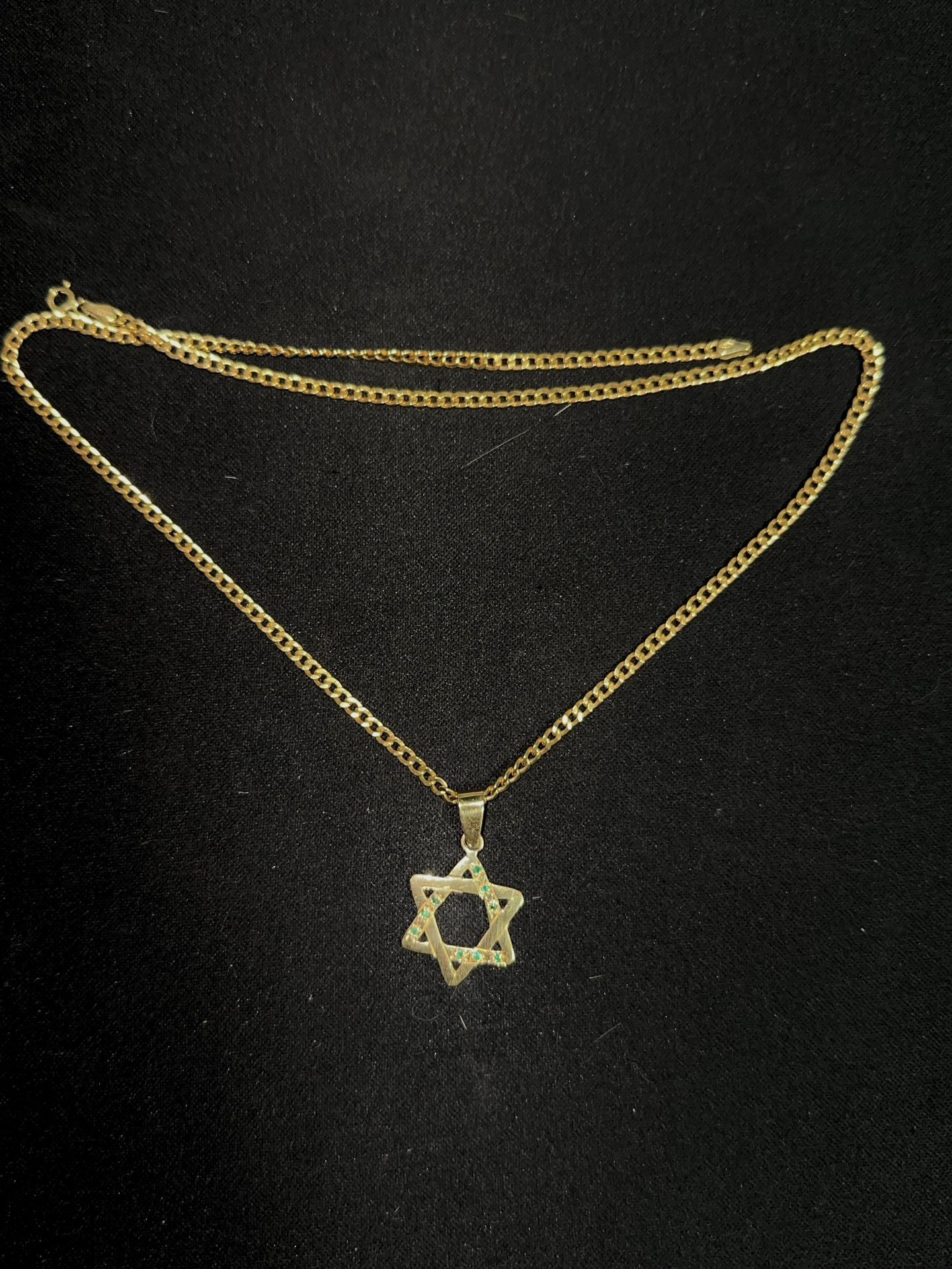 Gold Star of David Pendant/Chain