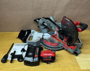 Craftsman V20 7-1/4-in 20v max Single Bevel Sliding Compound Cordless Miter Saw