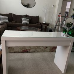 Vanity Glass Top Desk