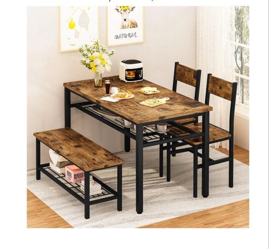 Kitchen Table w/ 2 Chairs and Bench