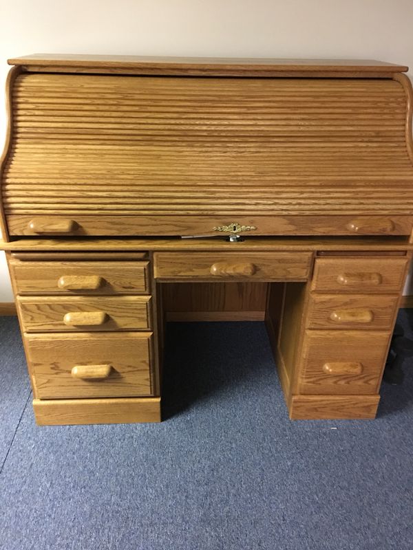 Solid Oak Roll Top Desk For In Mars Pa Offerup