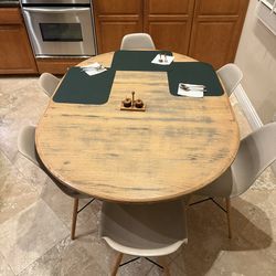Wood Dinning Table & Chairs - Pottery Barn