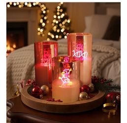 Valentine's LED Flameless Candles Set of 3