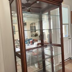 Cherry Curio With Lights 